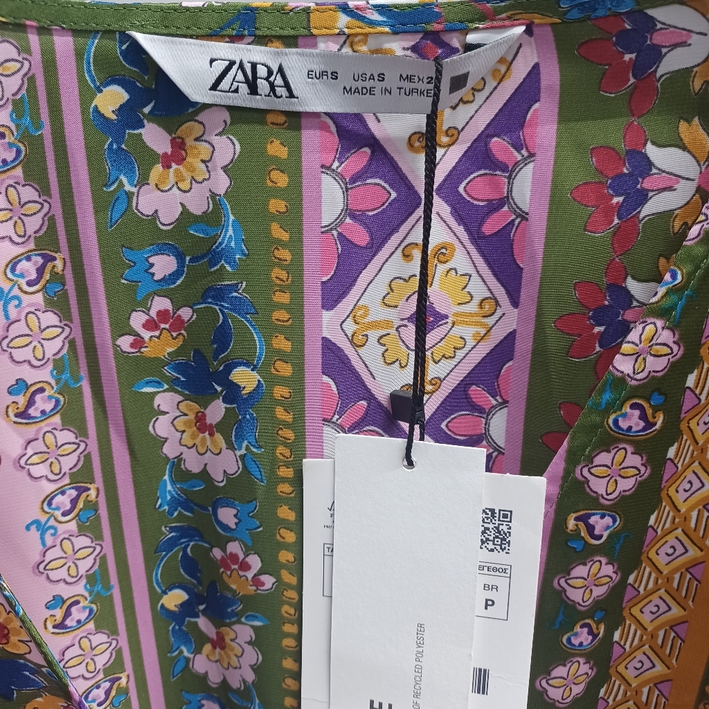 Zara Multicolor Patterned Mini Dress - Picture 5 of 11